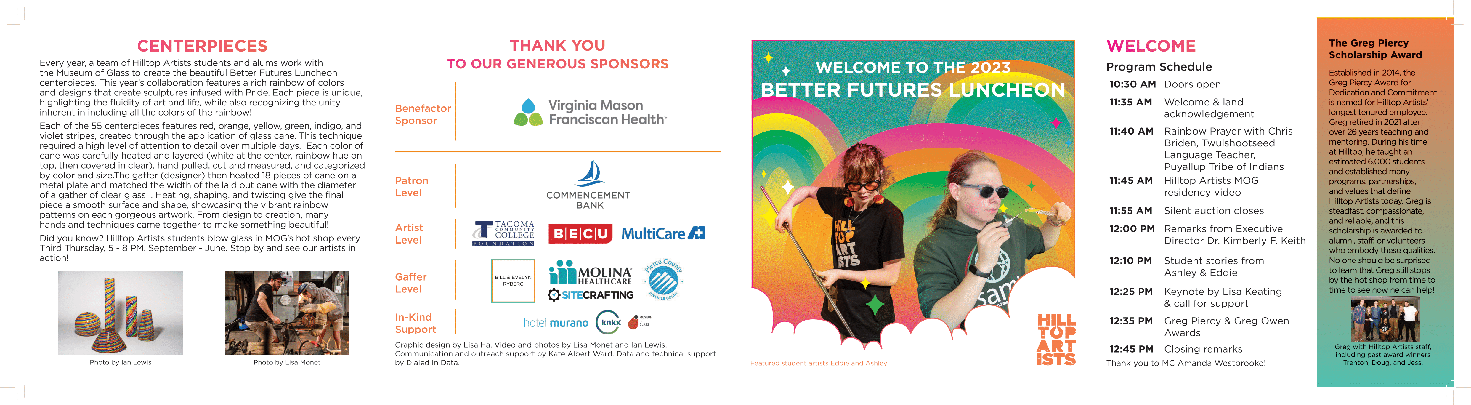 First page of Better Future Luncheon 2023 Program